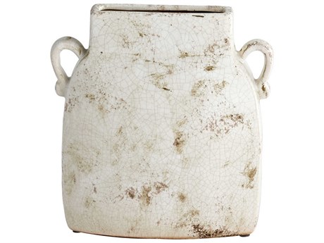 Cyan Design Leos White Glaze Planter