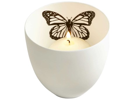 Cyan Design White Petalouda Candleholder