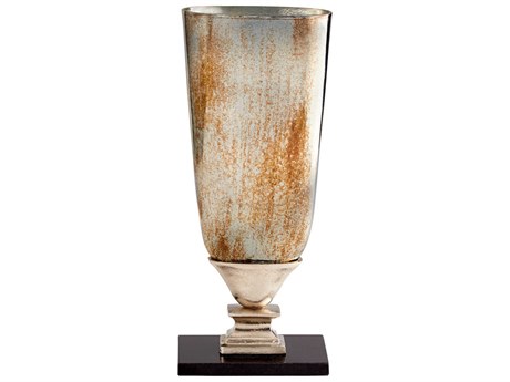 Cyan Design Nickel Verdi Platinum Glass Chalice Vase