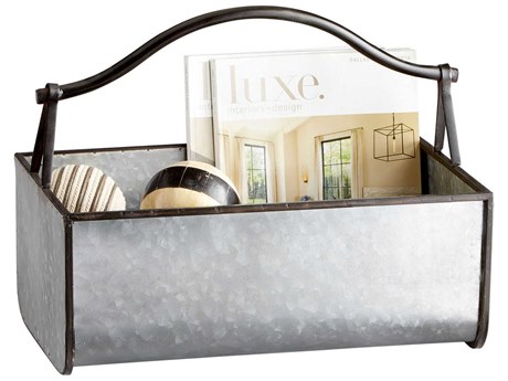 Cyan Design Galvanized Metal Brown Galvanized Metal Brown Magazine Rack