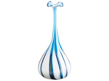 Cyan Design Dulcet Blue / White 16" High Vase
