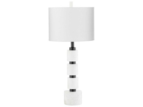 Cyan Design Hydra Gunmetal Off White Linen Buffet Lamp