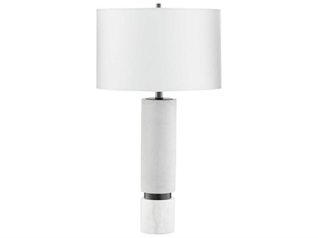 Cyan Design Astral Gunmetal Off White Linen Gray Buffet Lamp