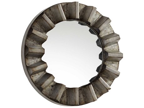 Cyan Design Argos Galvanized Round Wall Mirror