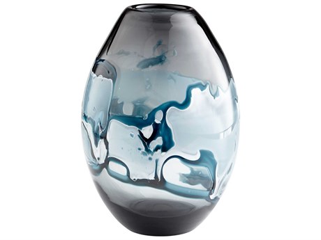 Cyan Design Blue White Mescolare Vase