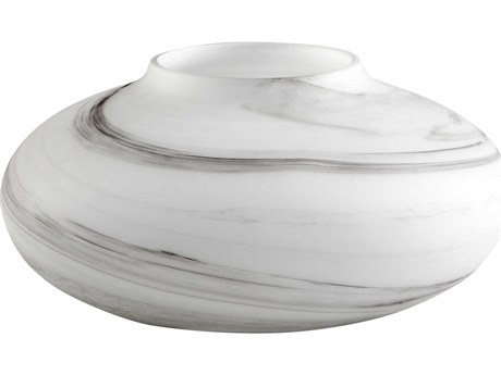 Cyan Design White Black Swirl Moon Mist Vase