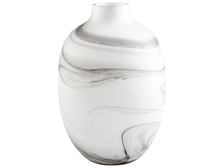 Cyan Design White Black Swirl Moon Mist Vase