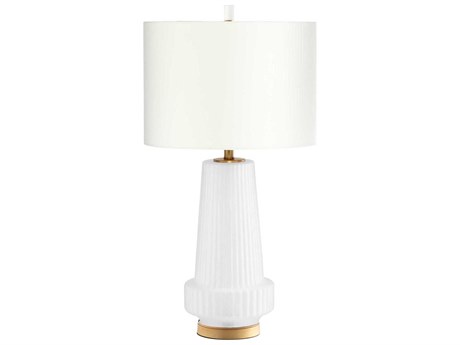 Cyan Design Mila Aged Brass White Buffet Lamp