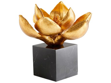 Cyan Design Gold Black Edelweiss Sculpture