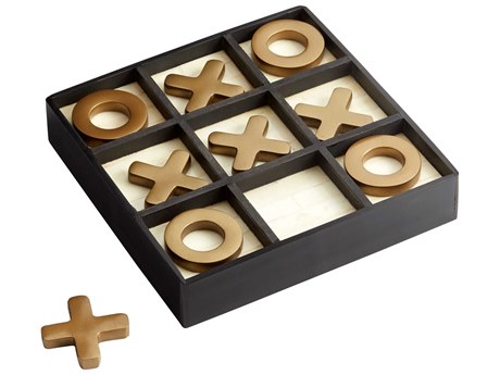 Cyan Design Black Gold White Tic-Tac-Glow Sculpture