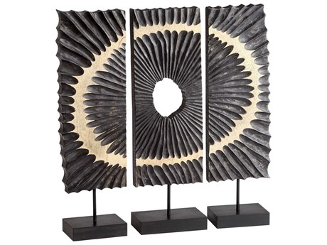 Cyan Design Black Ruffle Sculpture