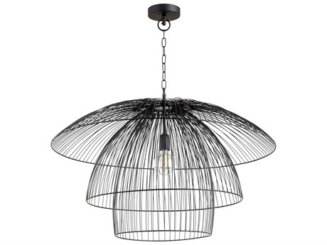 Cyan Design 1-Light Matte Black Geometric Pendant