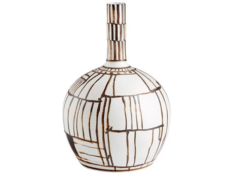 Cyan Design Risse Ebony / White 8" Vase