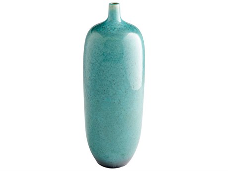 Cyan Design Native Gloss Turquoise Glaze 22" High Vase