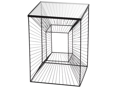 Cyan Design Square Glass Graphite End Table