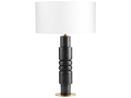 Cyan Design Dubois Black Off White Linen Shade And Liner Buffet Lamp
