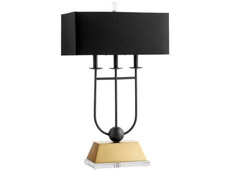 Cyan Design Euri Black Gold Satin Shade And Liner Buffet Lamp