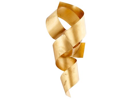 Cyan Design Ribbons Gold Leaf Sculpture