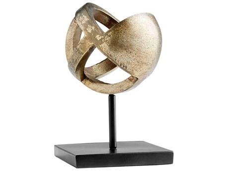 Cyan Design Grotto Antique Brass / Black 9" High Sculpture