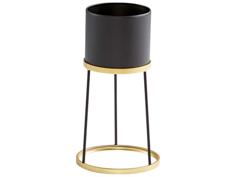 Cyan Design Liza Gold / Black 22" High Plant Stand