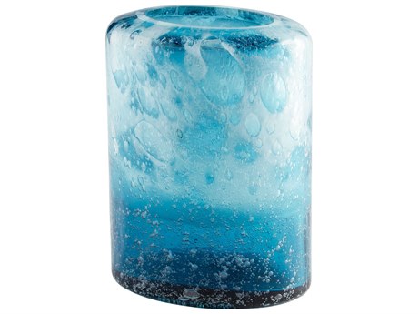 Cyan Design Spruzzo Blue 10" High Vase