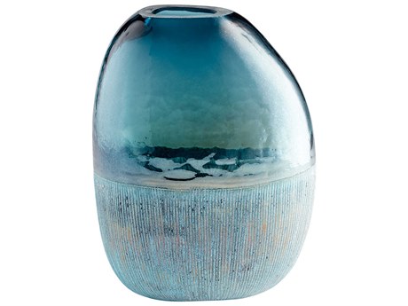 Cyan Design Cape Caspian Blue 10" High Vase
