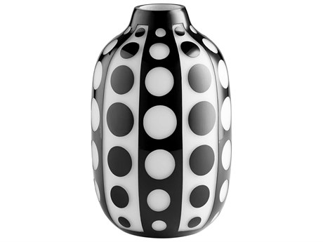 Cyan Design Petroglyph Black / White 11" High Vase