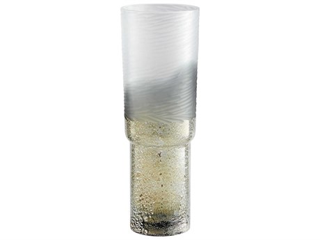 Cyan Design Canyonland Clear / Guilded Silver 17" High Vase