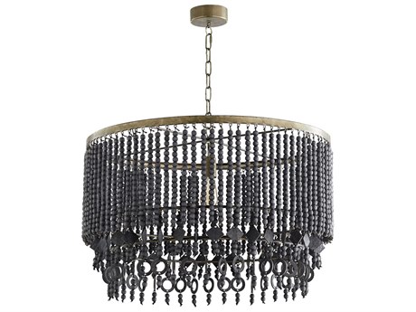 Cyan Design Estrella-III 1-Light Tinted Raw Iron Black Drum Pendant