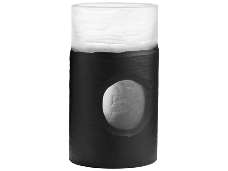 Cyan Design Ominous Frost Clear / Black 8" High Vase