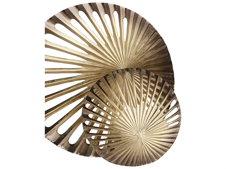 Cyan Design Spatial Antique Brass Metal Wall Art (Set of 2) C311315