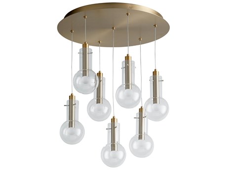 Cyan Design 7-Light Aged Brass Globe Pendant