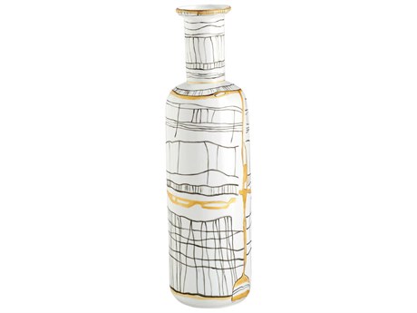 Cyan Design Black White Lindus Vase