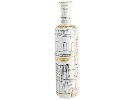 Cyan Design Black White Lindus Vase