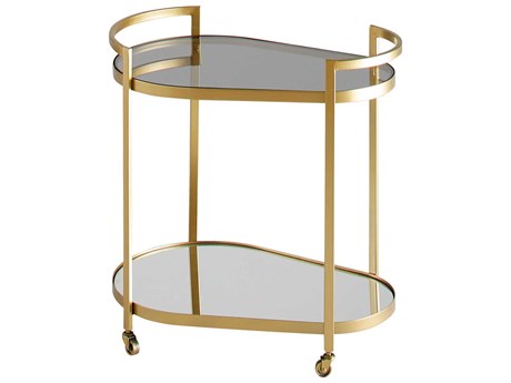 Cyan Design Cosmo Glass Gold Bar Cart