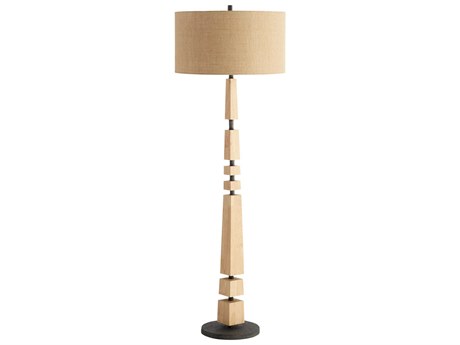 Cyan Design Adonis Tan Black Wood Floor Lamp