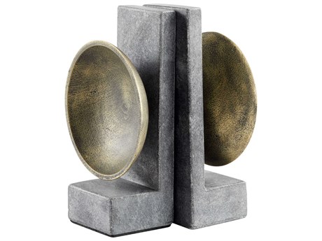 Cyan Design Black Brass Taal Bookend