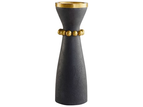 Cyan Design Antique Brass Black Parvati Candleholder