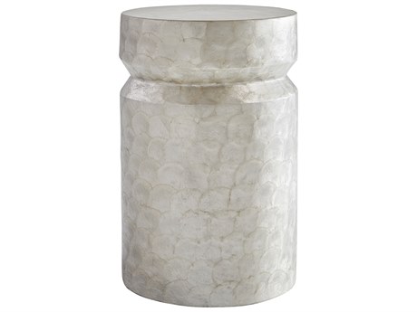 Cyan Design Triton Round Fiberglass Taupe End Table