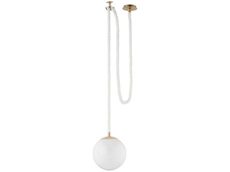 Cyan Design Rockport 1-Light Aged Brass Globe Mini Pendant