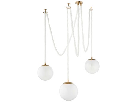 Cyan Design Rockport 3-Light Aged Brass Pendant