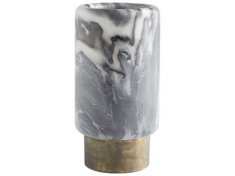 Cyan Design Antique Brass Grey Marble Roma Vase