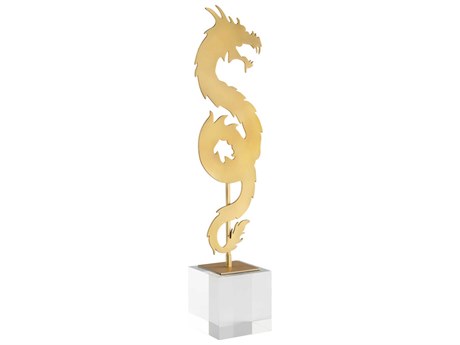 Cyan Design Gold Haku Dragon Sculpture