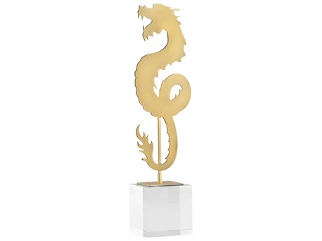 Cyan Design Gold Haku Dragon Sculpture