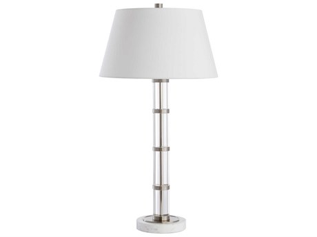 Cyan Design Silvia Polished Nickel White Linen Buffet Lamp