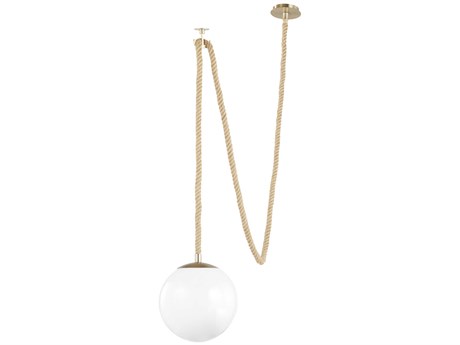 Cyan Design Rockport 1-Light Aged Brass Brown Globe Mini Pendant