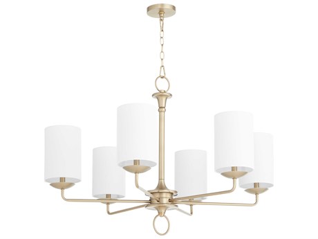 Cyan Design Ginevra 6-Light Aged Brass Cylinder Chandelier