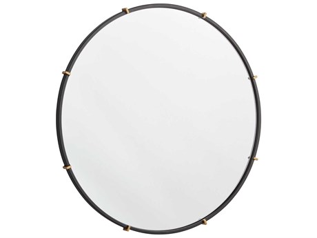 Cyan Design Klipp Black Round Wall Mirror