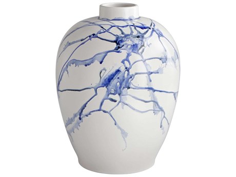 Cyan Design White Cobalt Blue Black Neos Vase