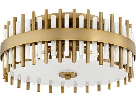 Cyan Design Cassio 4-Light Aged Brass Drum Round Flush Mount